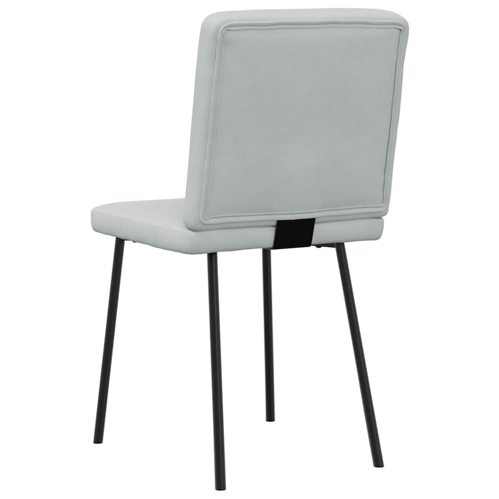 Cadeiras de jantar 4 pcs veludo cinzento-claro