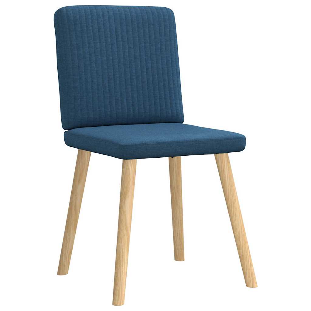 Cadeiras de jantar 4 pcs tecido azul