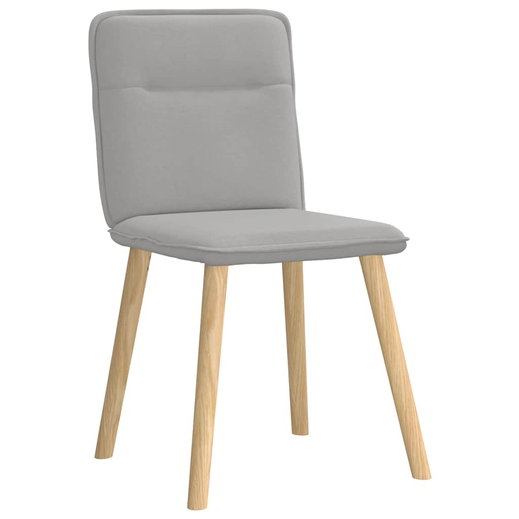 Cadeiras de jantar 4 pcs tecido cinza nuvem