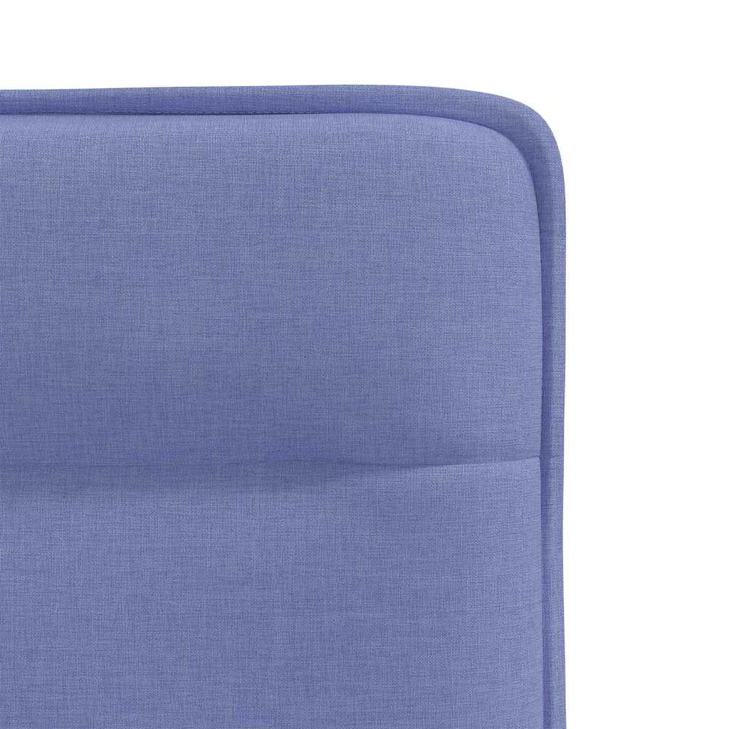 Cadeiras de jantar 4 pcs Jeans Tecido Azul