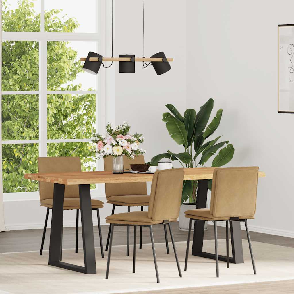Cadeiras de jantar 4 pcs veludo castanho