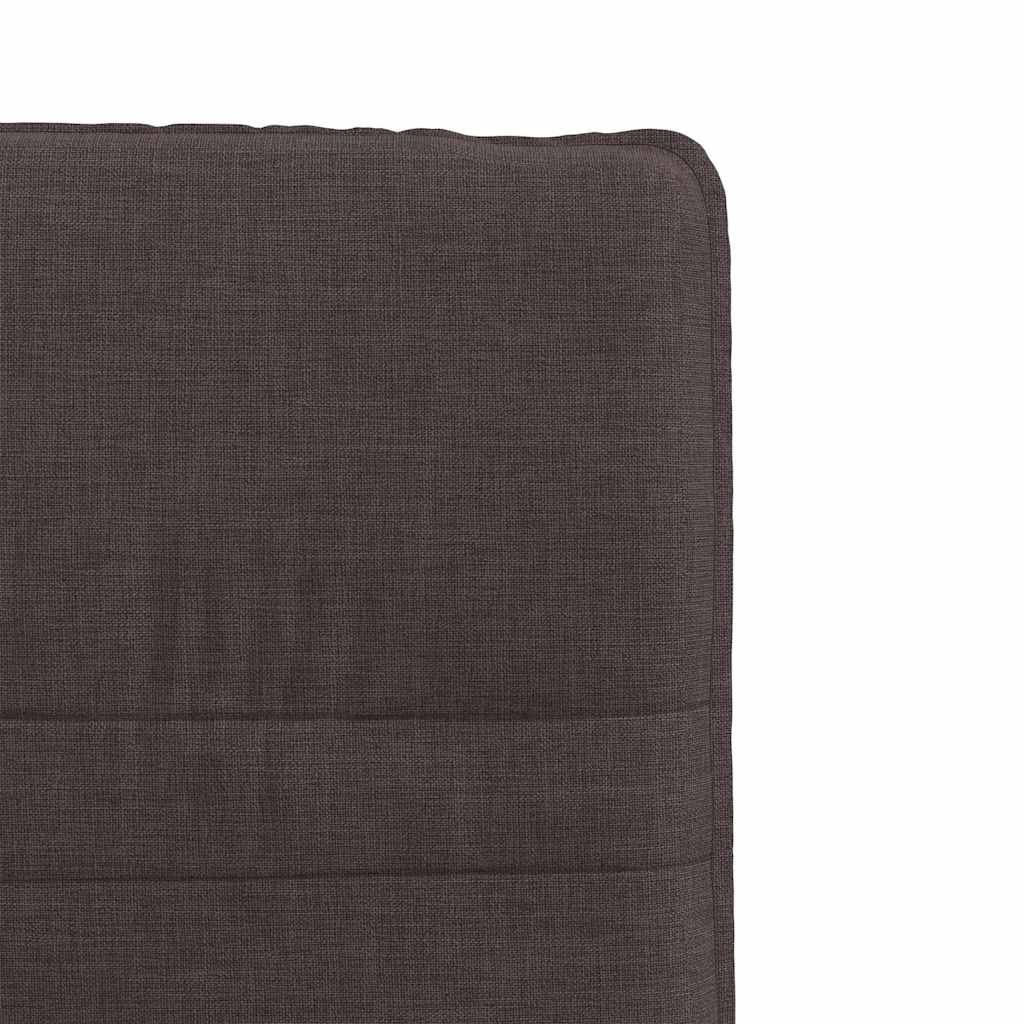 Cadeiras de jantar 4 pcs tecido castanho-escuro