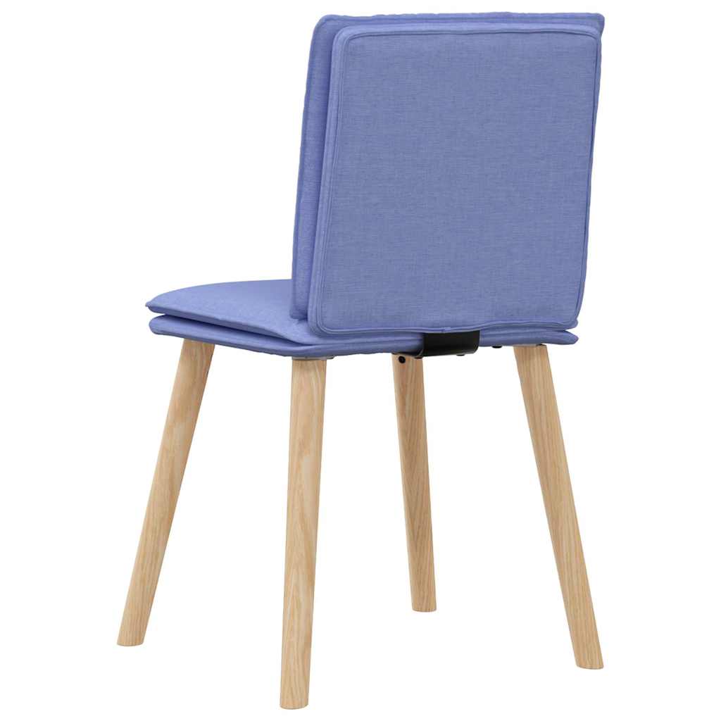 Cadeiras de jantar 4 pcs Jeans Tecido Azul