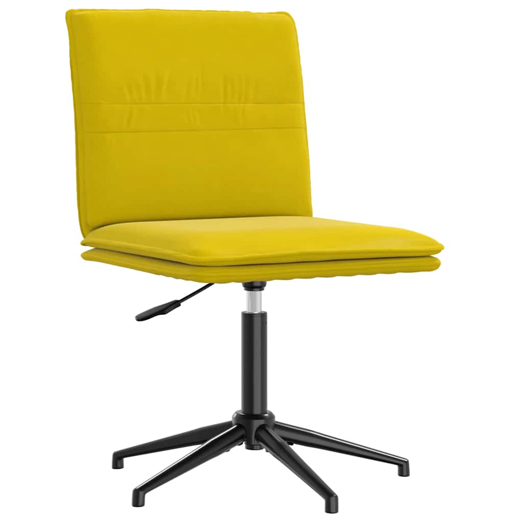 Cadeiras de jantar 2 pcs veludo amarelo