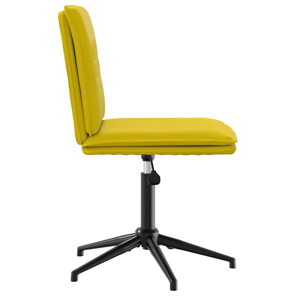 Cadeiras de jantar 2 pcs veludo amarelo