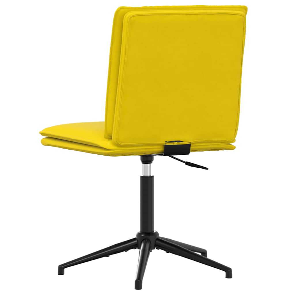 Cadeiras de jantar 2 pcs veludo amarelo