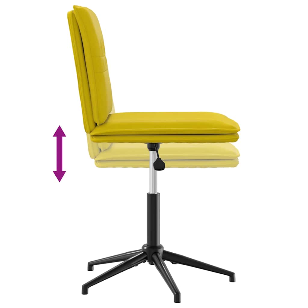 Cadeiras de jantar 2 pcs veludo amarelo