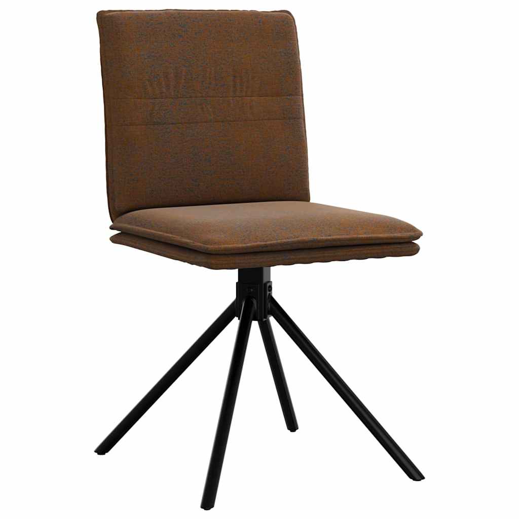 Cadeiras de jantar 4 pcs camurça artificial castanho