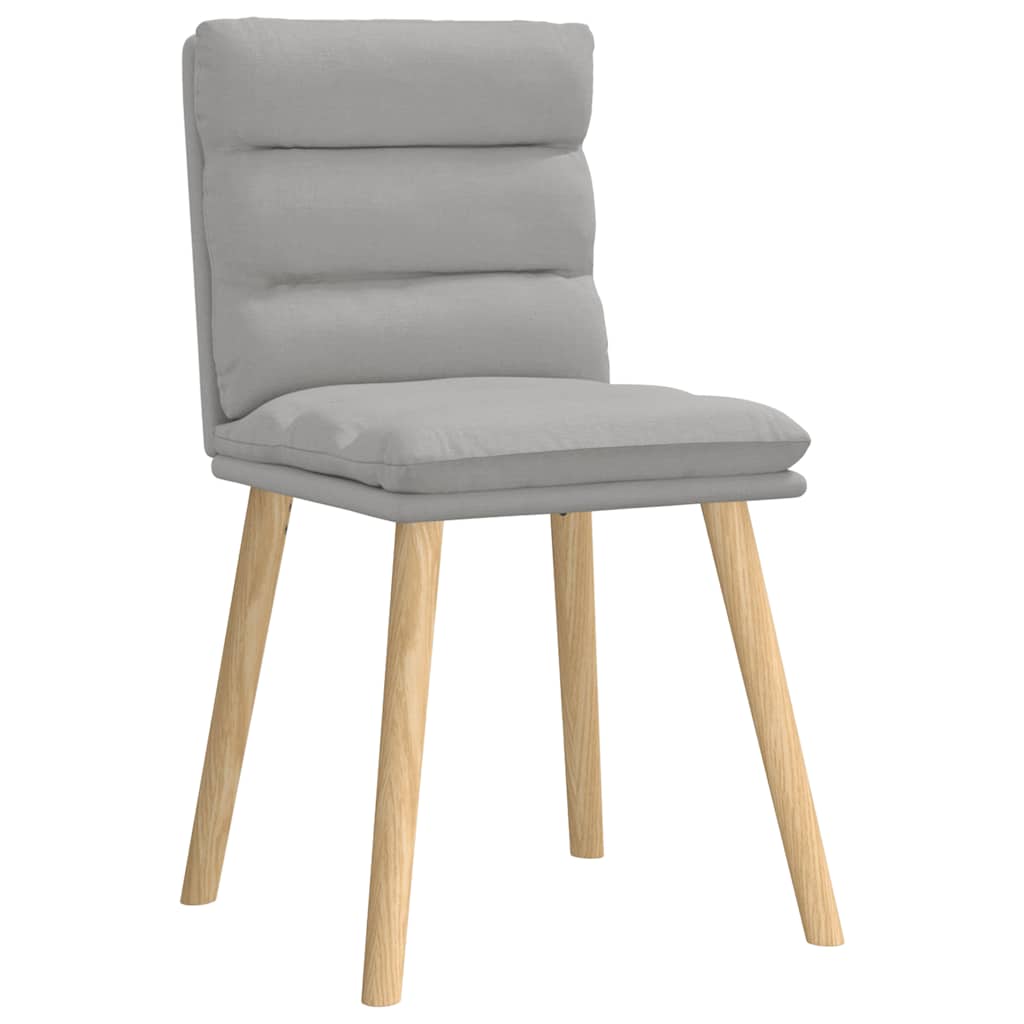 Cadeiras de jantar 4 pcs tecido cinza nuvem