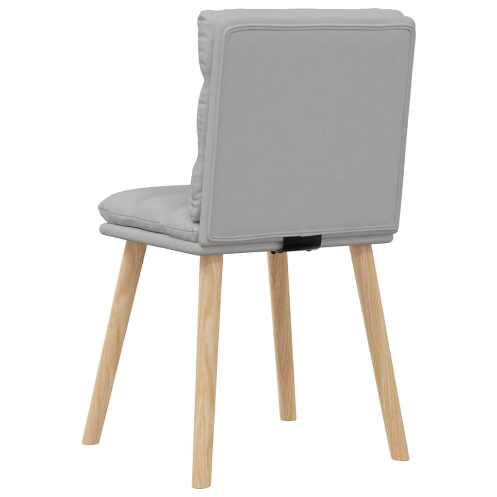 Cadeiras de jantar 4 pcs tecido cinza nuvem