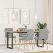 Cadeiras de jantar 4 pcs tecido cinza nuvem
