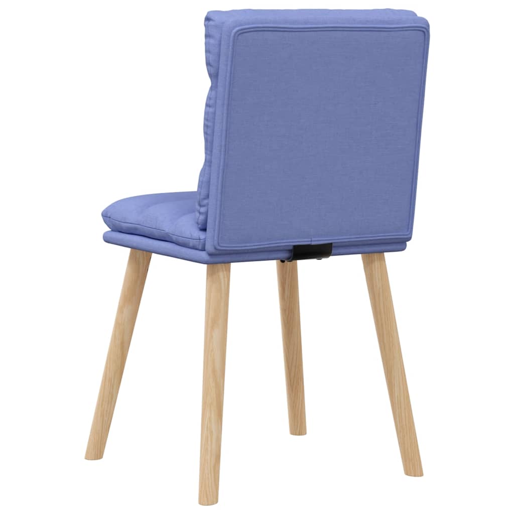 Cadeiras de jantar 4 pcs Jeans Tecido Azul