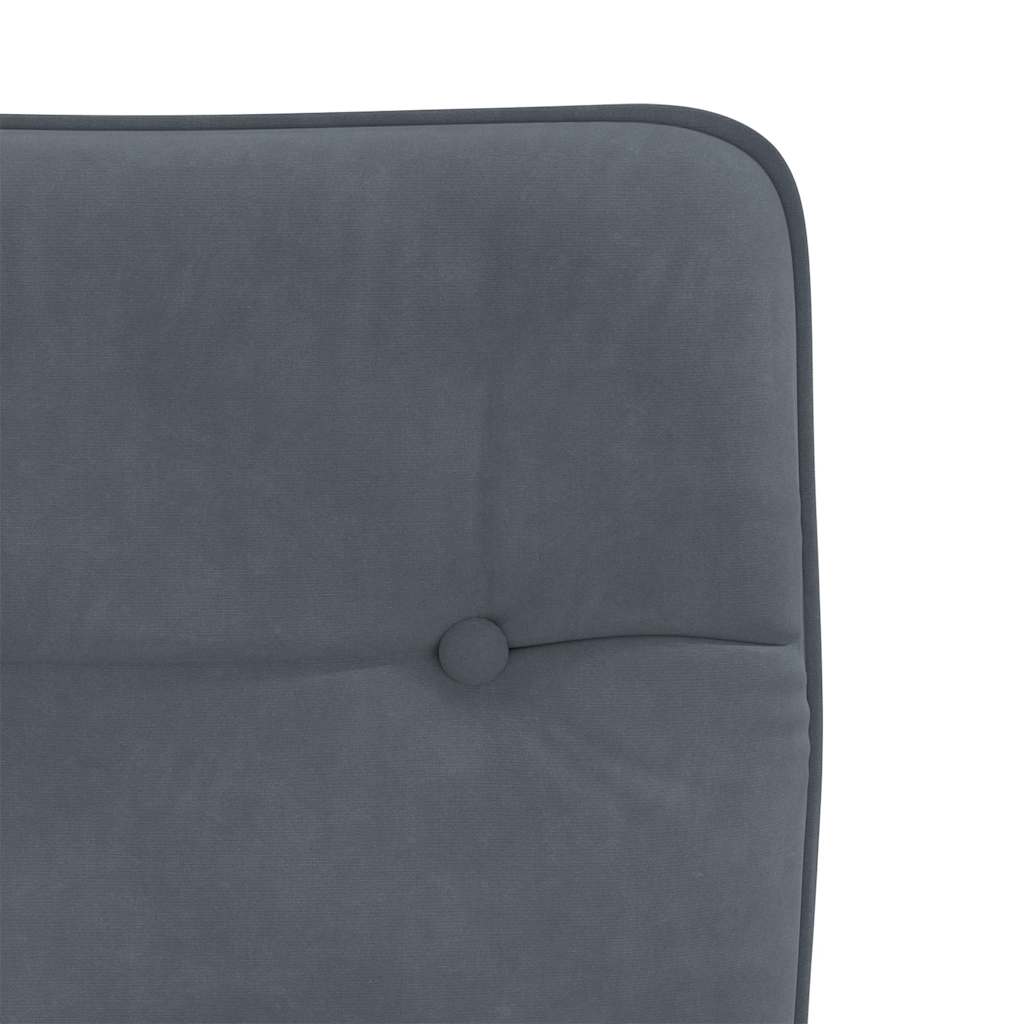 Cadeiras de jantar 4 pcs veludo cinzento-escuro