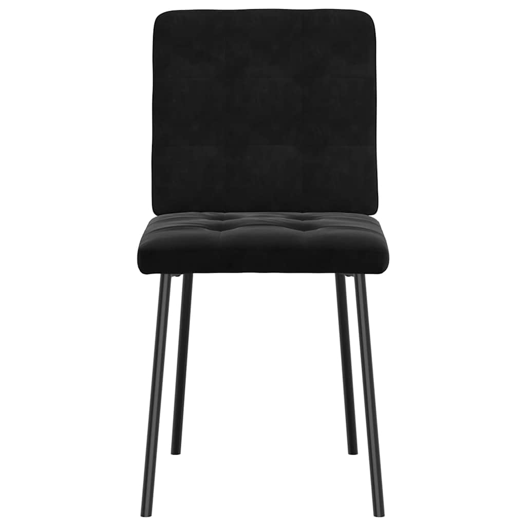 Cadeiras de jantar 6 pcs veludo preto