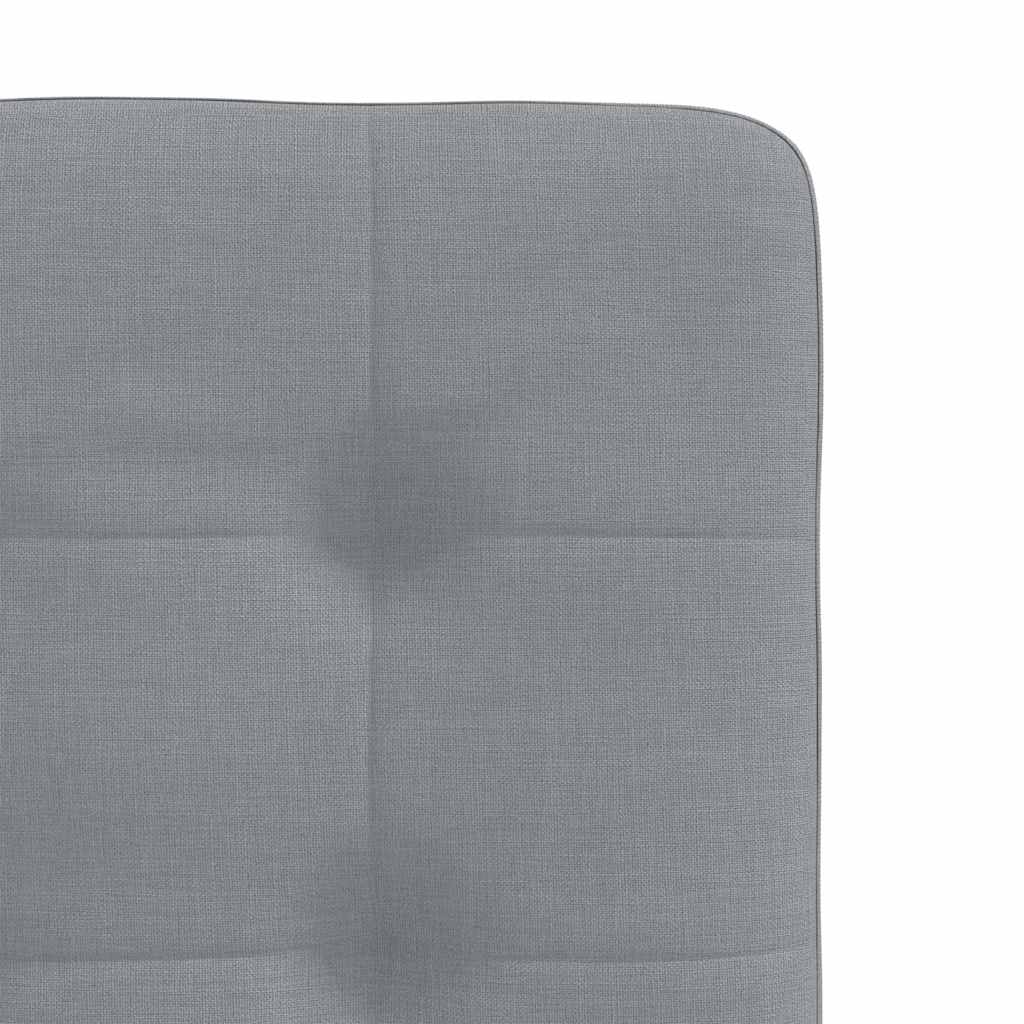 Cadeiras de jantar 6 pcs tecido cinzento-claro