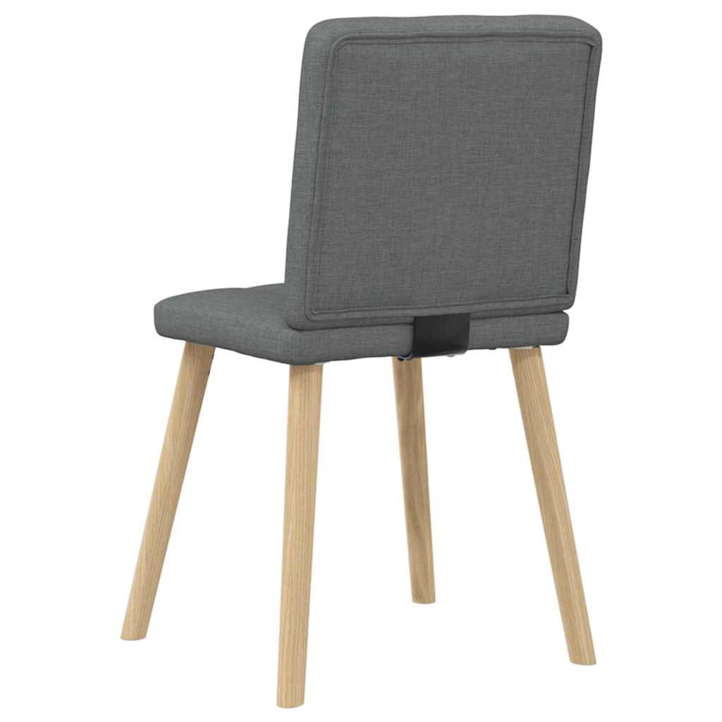 Cadeiras de jantar 6 pcs tecido cinzento-escuro