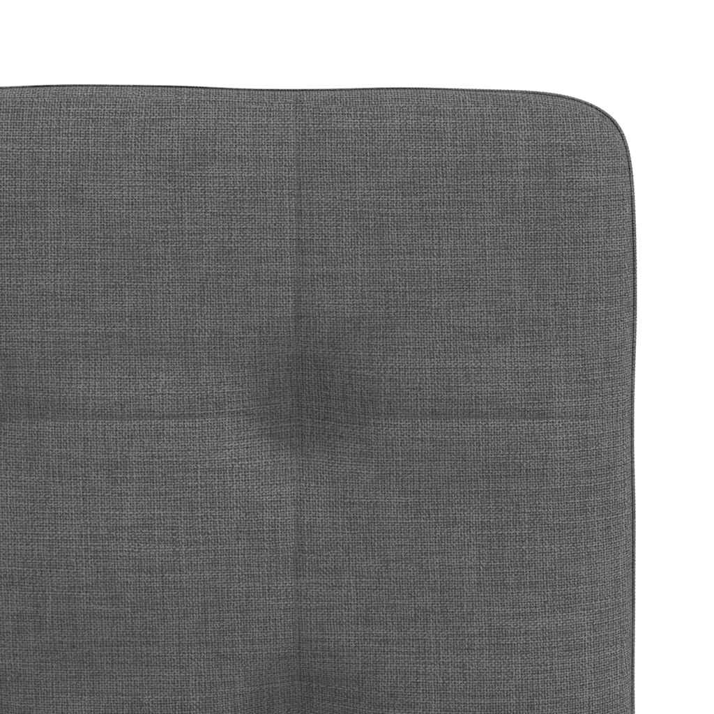 Cadeiras de jantar 6 pcs tecido cinzento-escuro