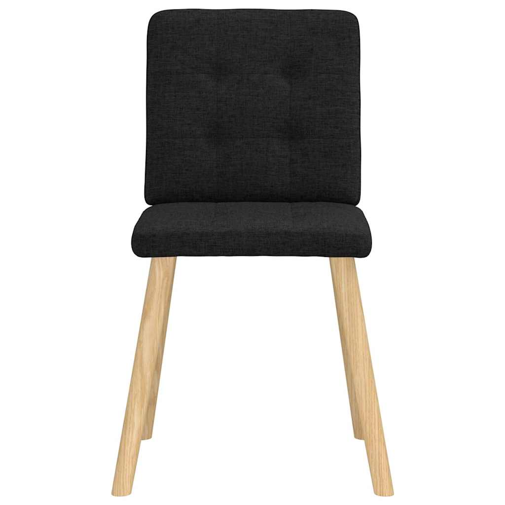 Cadeiras de jantar 6 pcs tecido preto