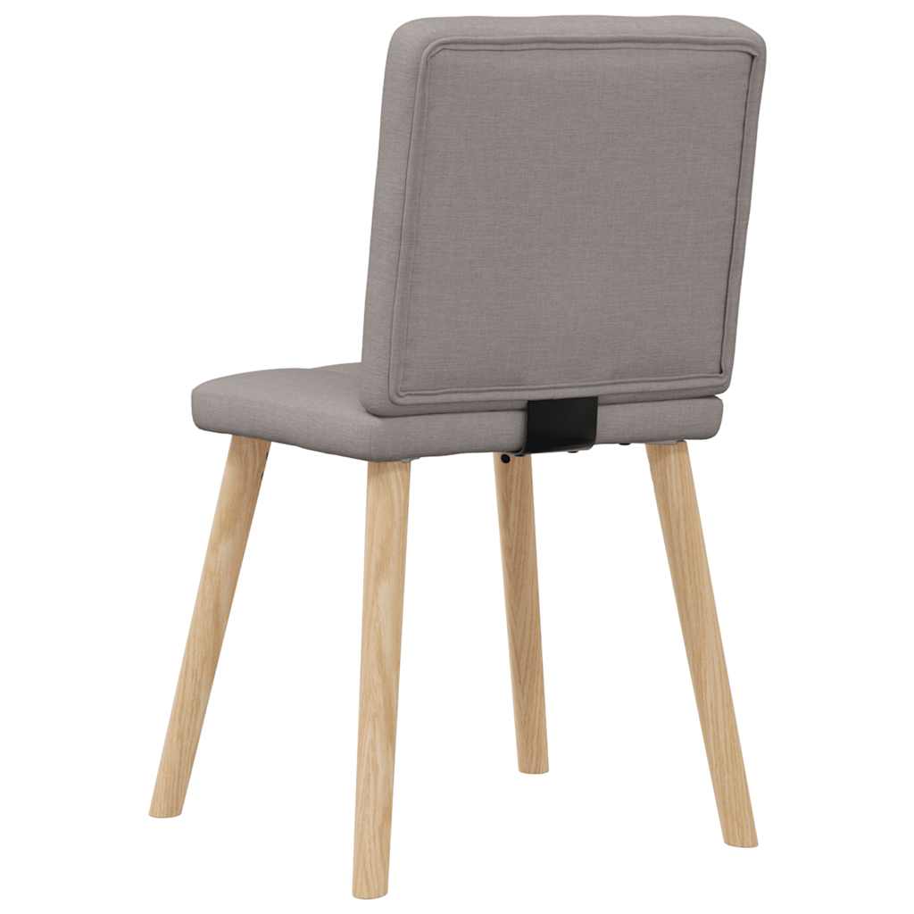 Cadeiras de jantar 6 pcs tecido cinzento-acastanhado
