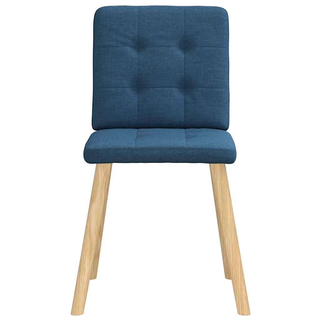 Cadeiras de jantar 6 pcs tecido azul