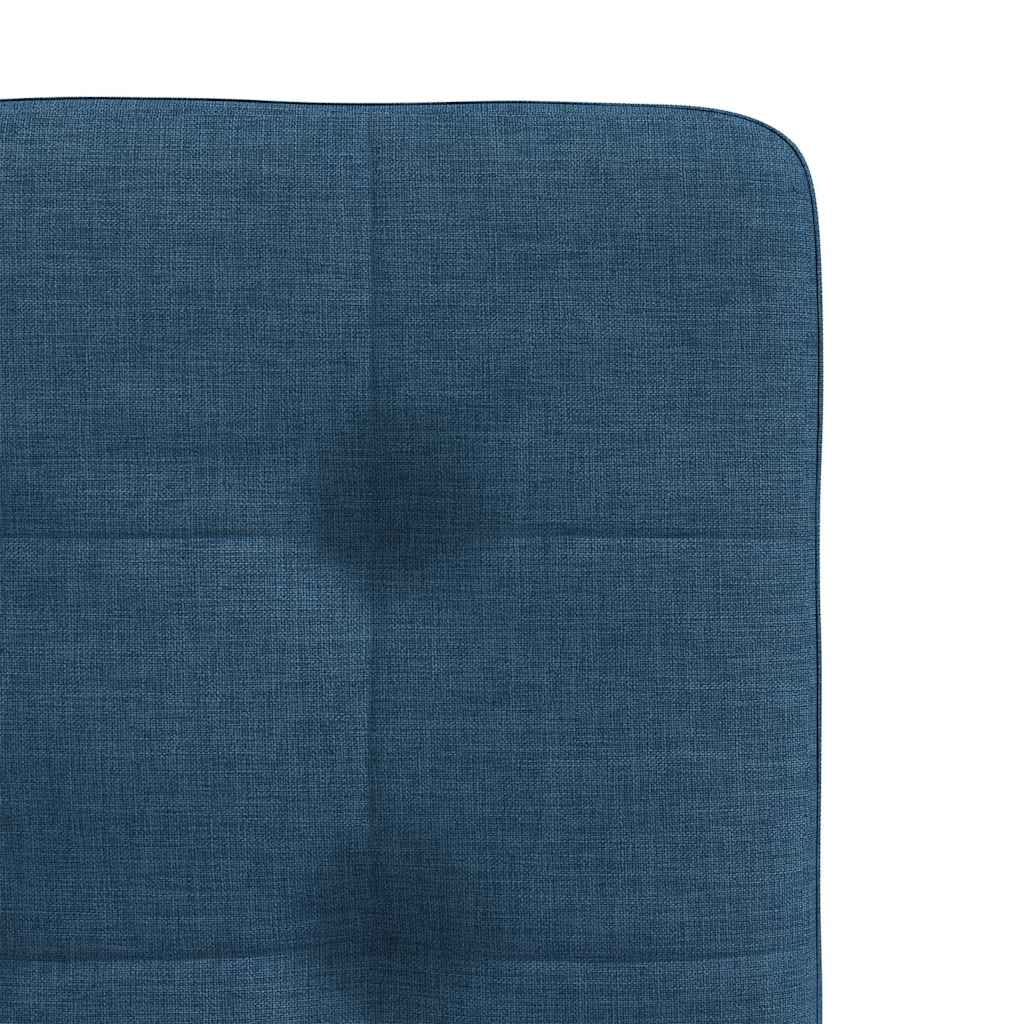 Cadeiras de jantar 6 pcs tecido azul