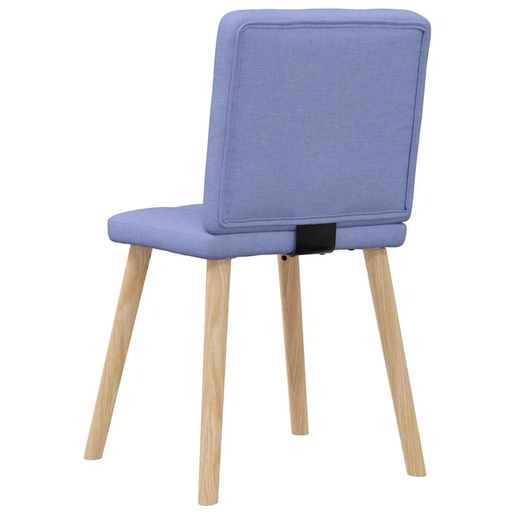Cadeiras de jantar 6 pcs Jeans Tecido Azul