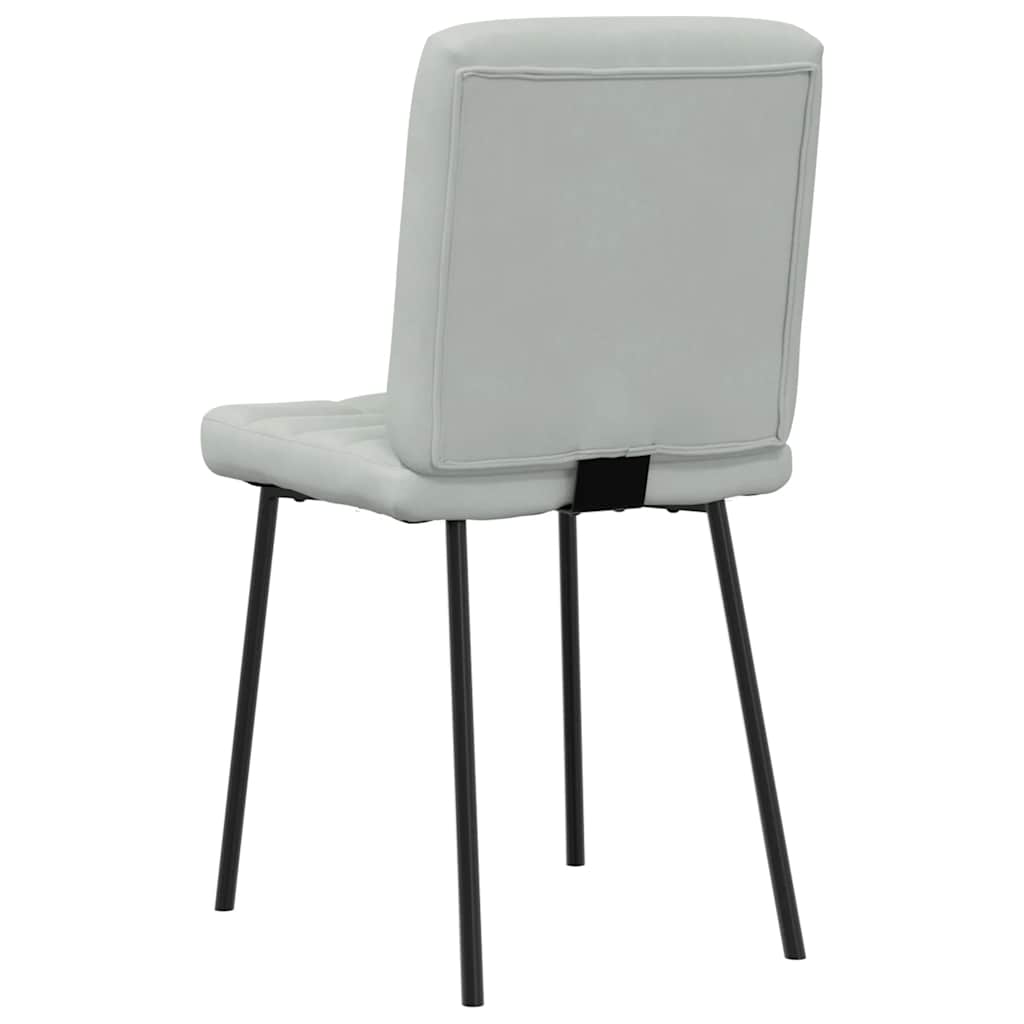 Cadeiras de jantar 6 pcs veludo cinzento-claro