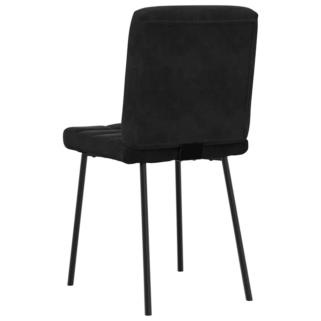 Cadeiras de jantar 6 pcs veludo preto
