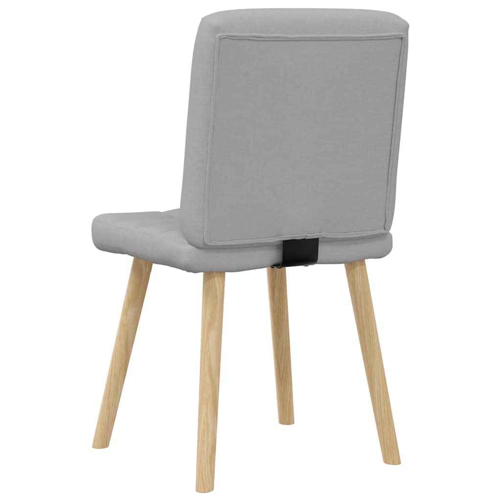 Cadeiras de jantar 6 pcs tecido cinza nuvem