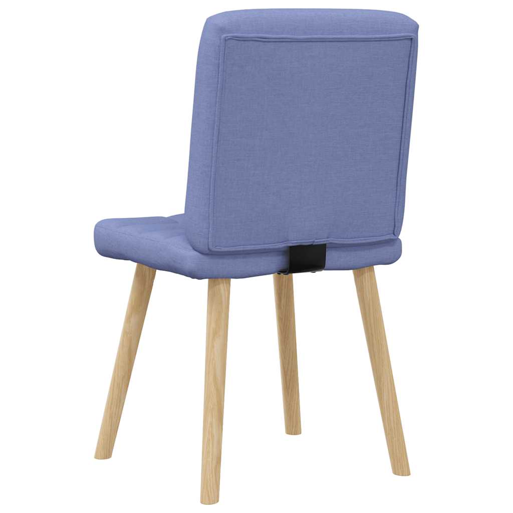 Cadeiras de jantar 6 pcs Jeans Tecido Azul