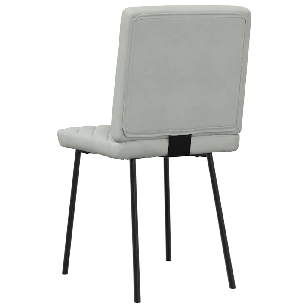 Cadeiras de jantar 6 pcs veludo cinzento-claro