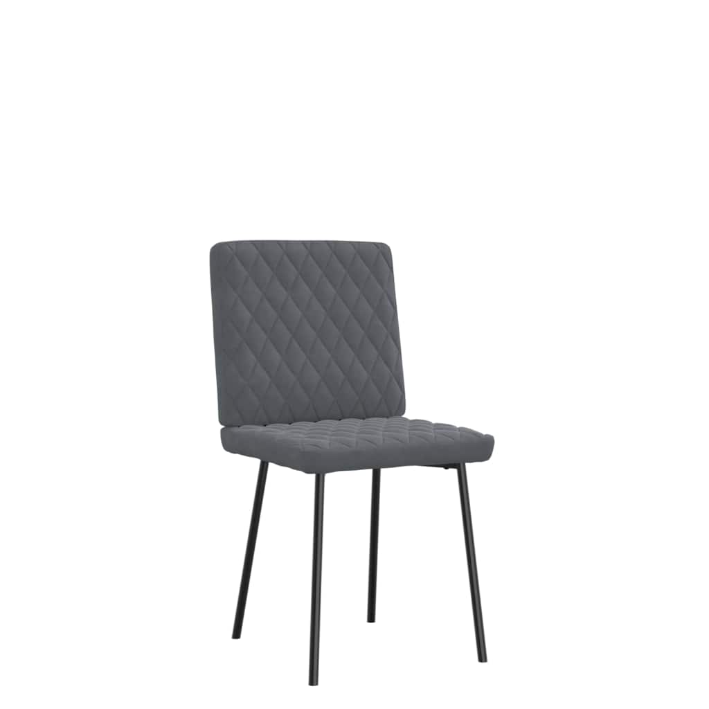 Cadeiras de jantar 6 pcs veludo cinzento-escuro