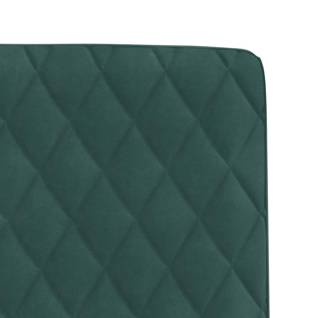 Cadeiras de jantar 6 pcs veludo verde-escuro