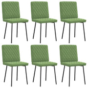 Cadeiras de jantar 6 pcs veludo verde-claro