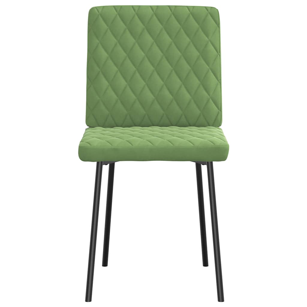 Cadeiras de jantar 6 pcs veludo verde-claro