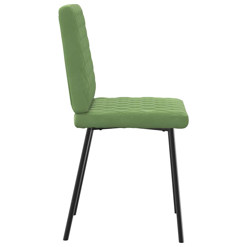Cadeiras de jantar 6 pcs veludo verde-claro