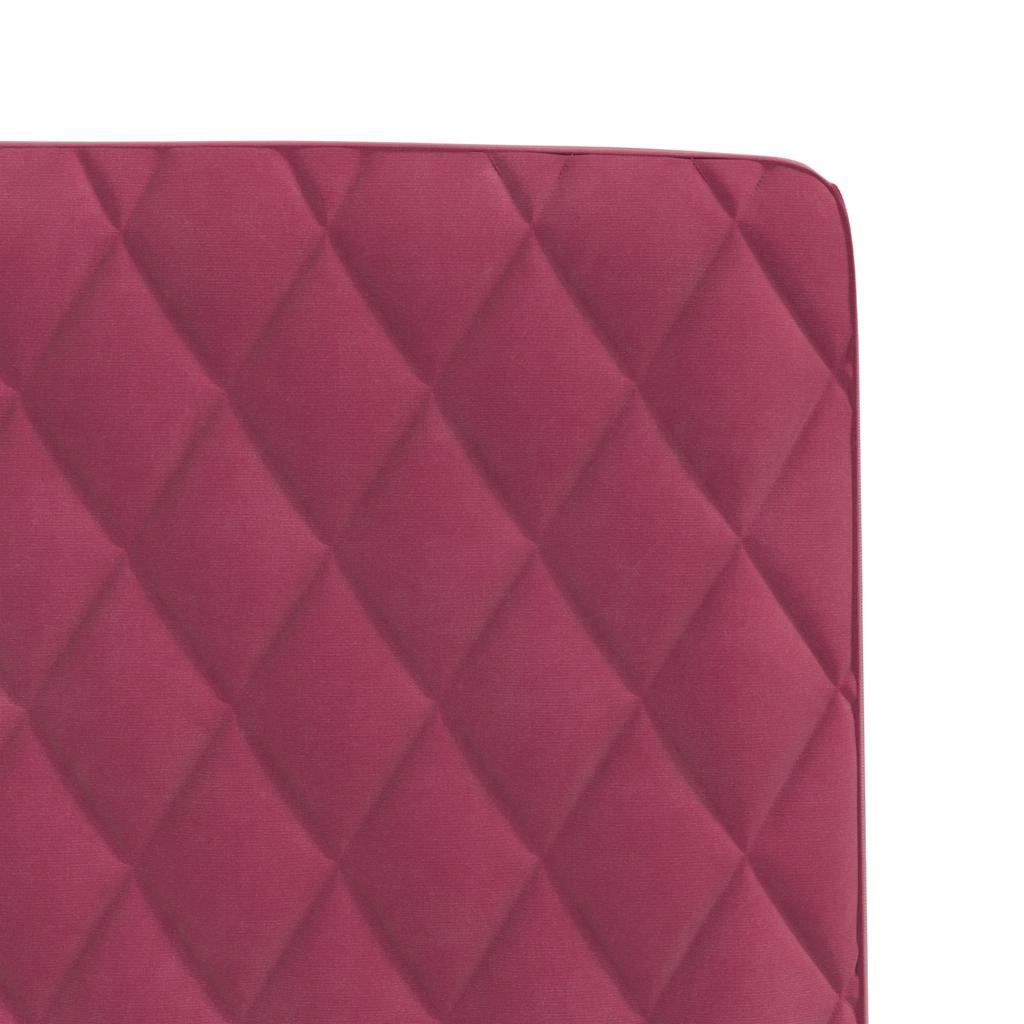Cadeiras de jantar 6 pcs veludo vermelho tinto