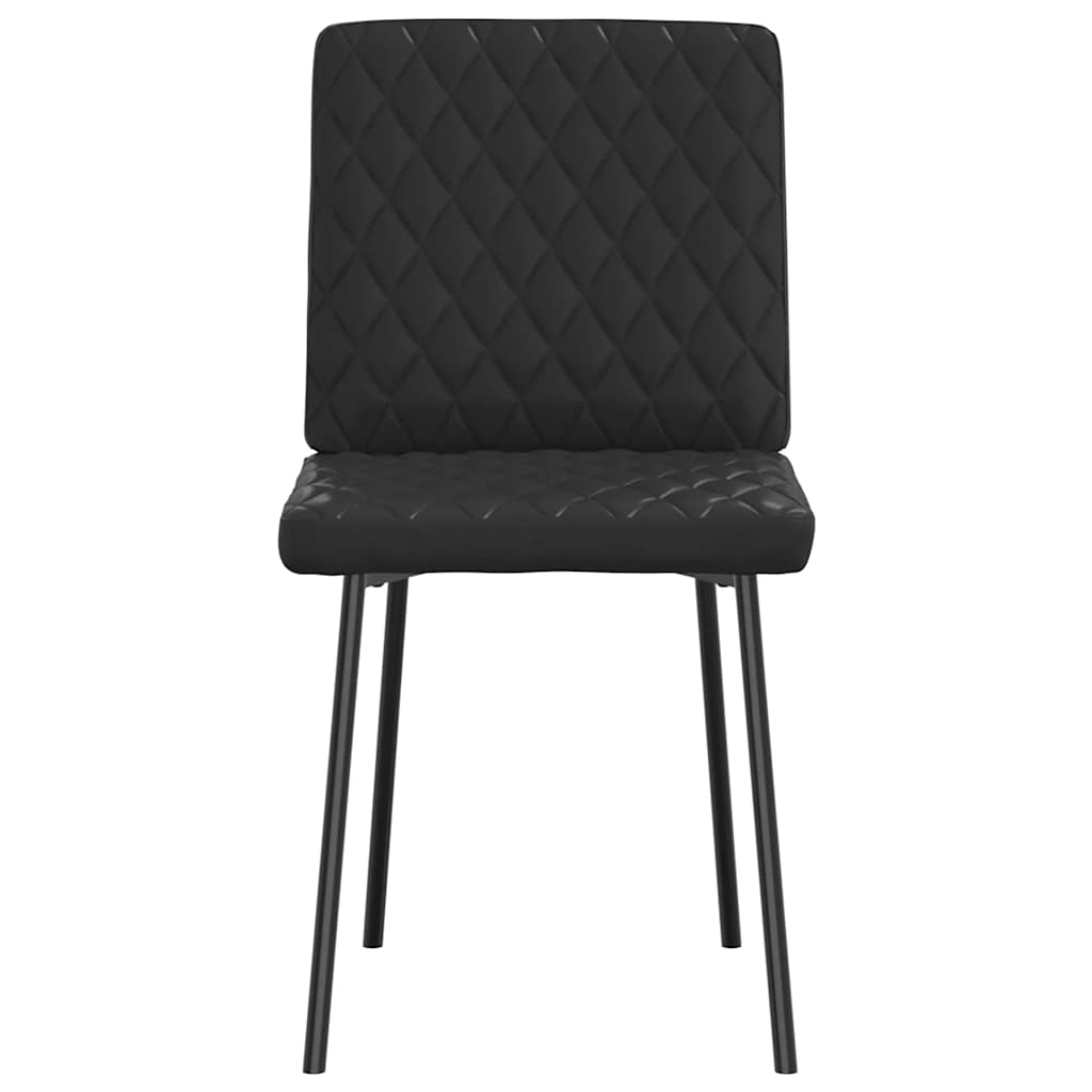 Cadeiras de jantar 6 pcs couro artificial preto