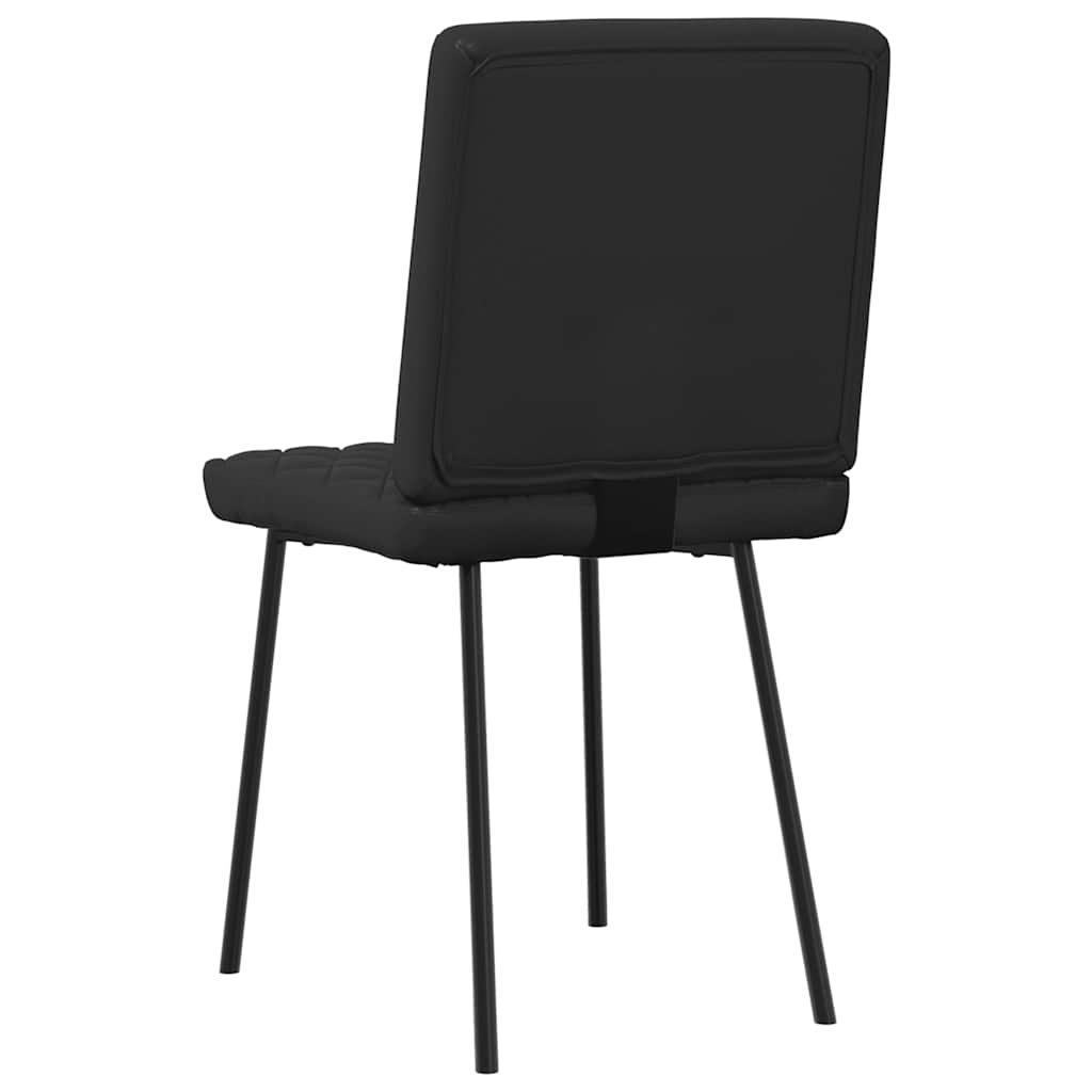 Cadeiras de jantar 6 pcs couro artificial preto
