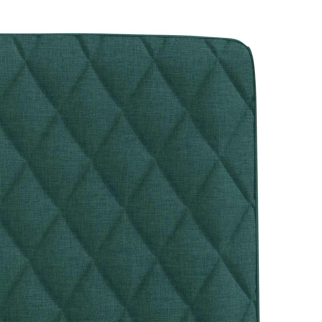 Cadeiras de jantar 6 pcs tecido verde-escuro
