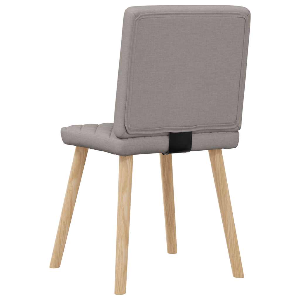 Cadeiras de jantar 6 pcs tecido cinzento-acastanhado