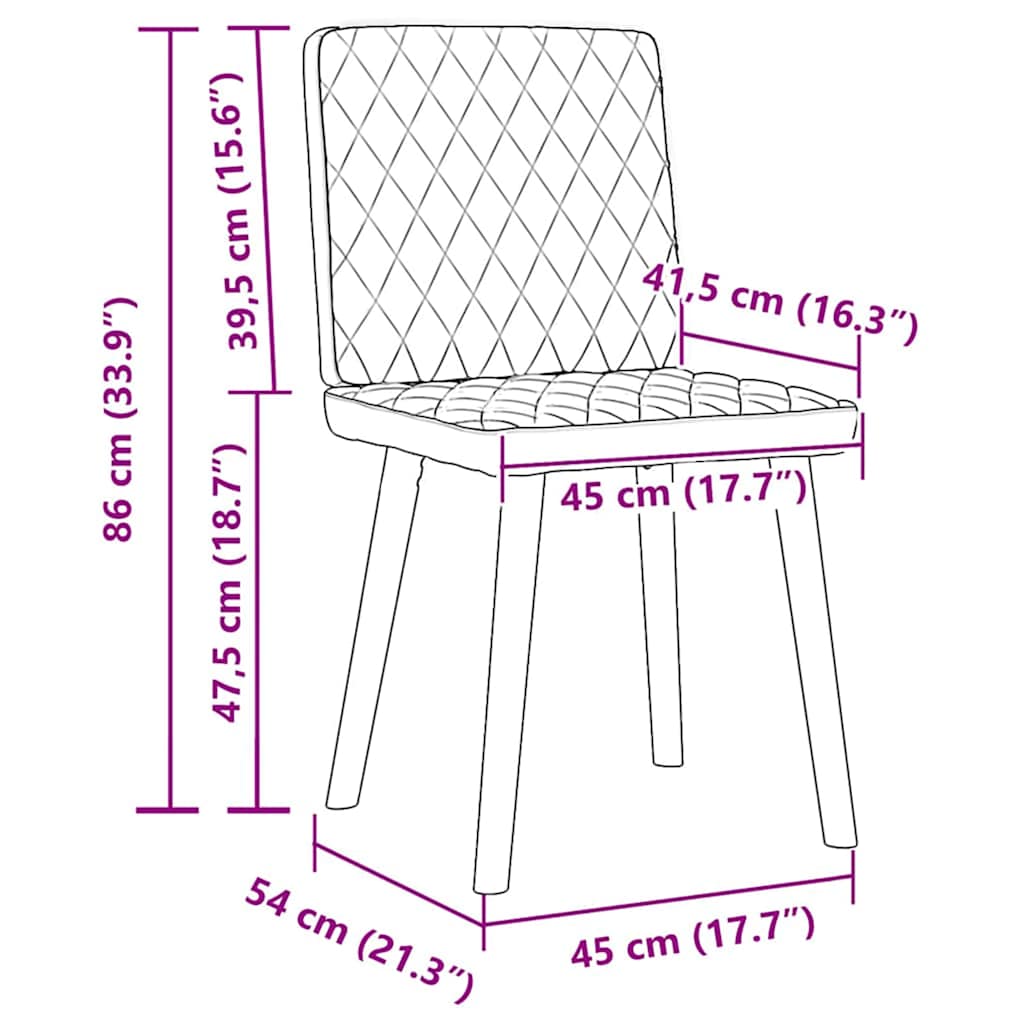 Cadeiras de jantar 6 pcs tecido cinzento-acastanhado