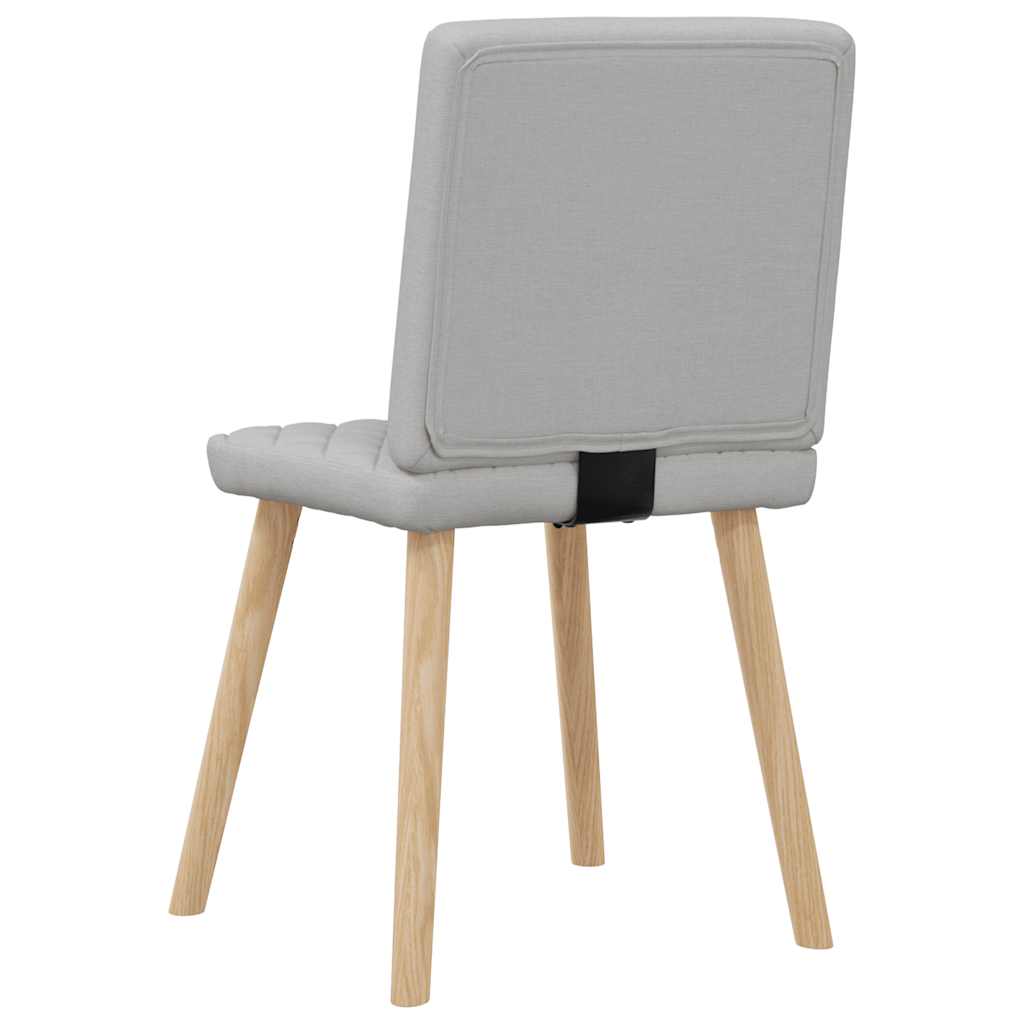 Cadeiras de jantar 6 pcs tecido cinza nuvem