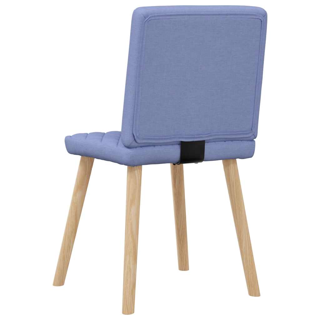 Cadeiras de jantar 6 pcs Jeans Tecido Azul