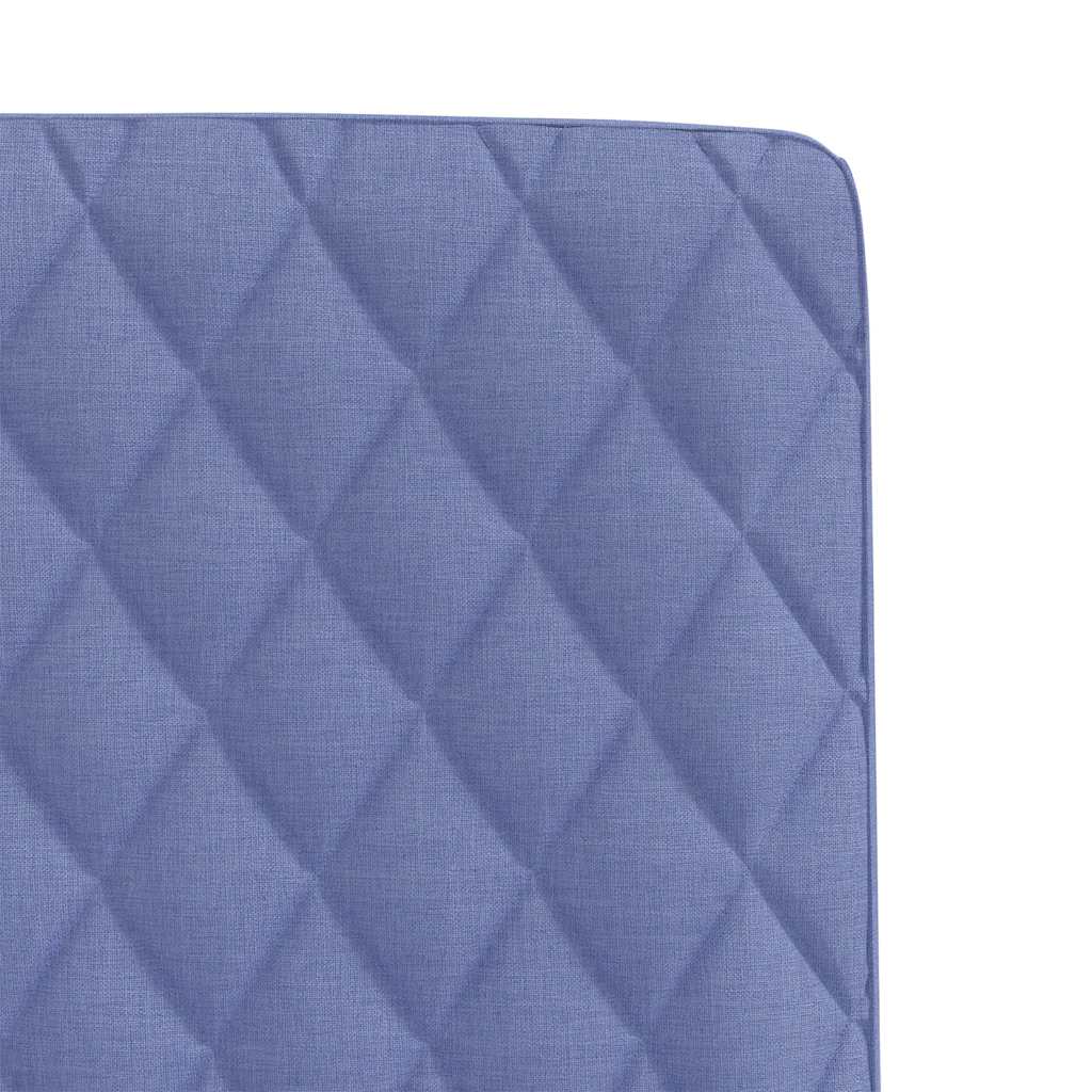 Cadeiras de jantar 6 pcs Jeans Tecido Azul