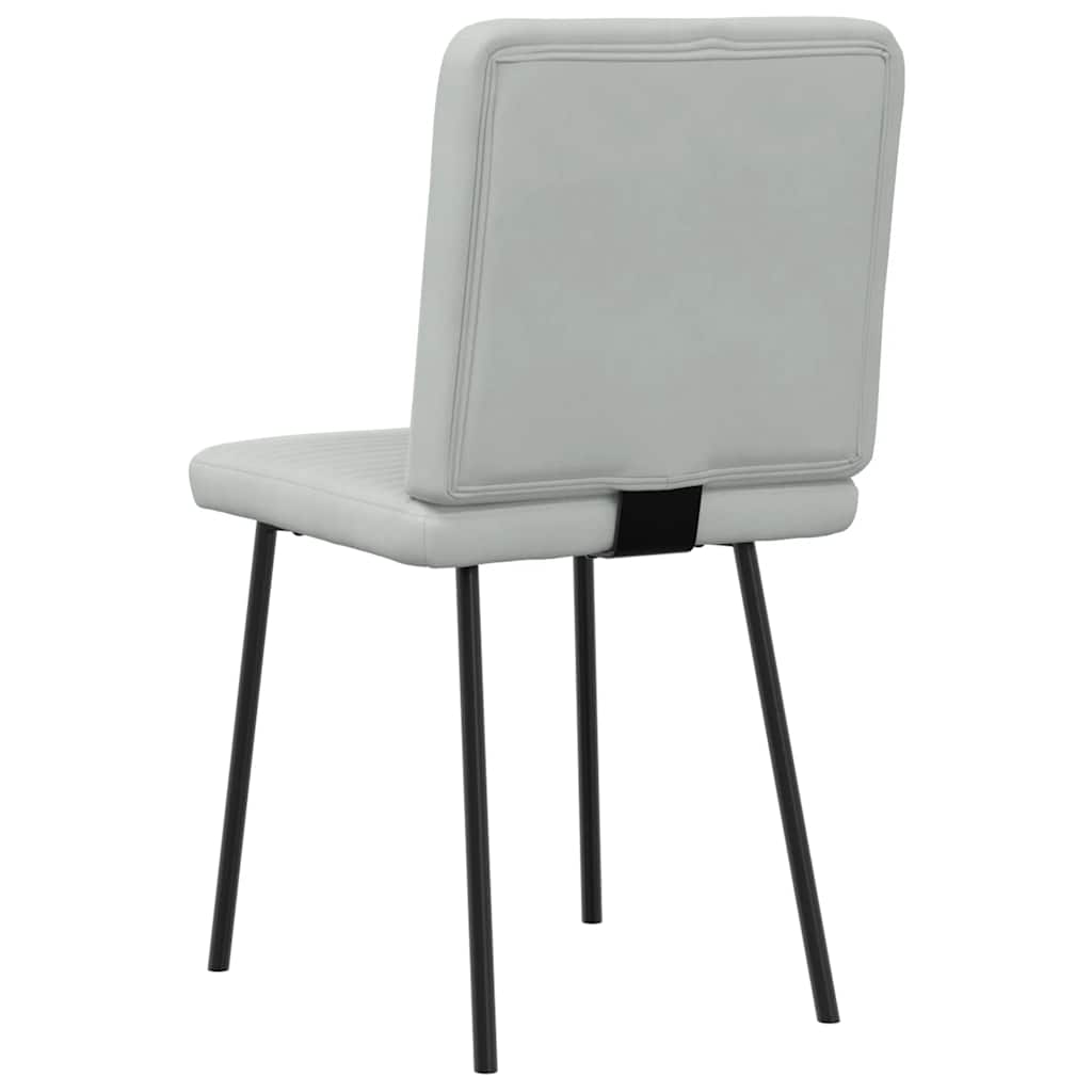 Cadeiras de jantar 6 pcs veludo cinzento-claro