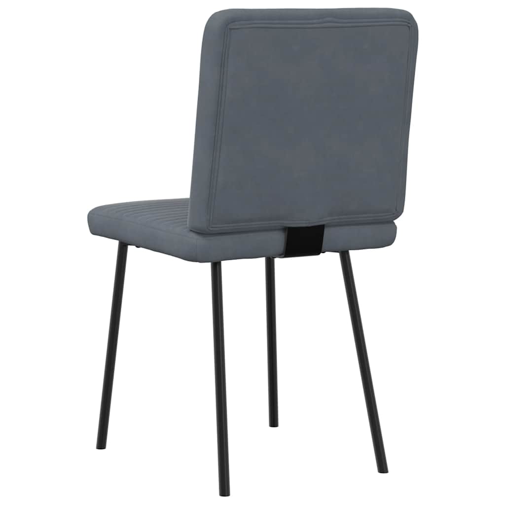 Cadeiras de jantar 6 pcs veludo cinzento-escuro