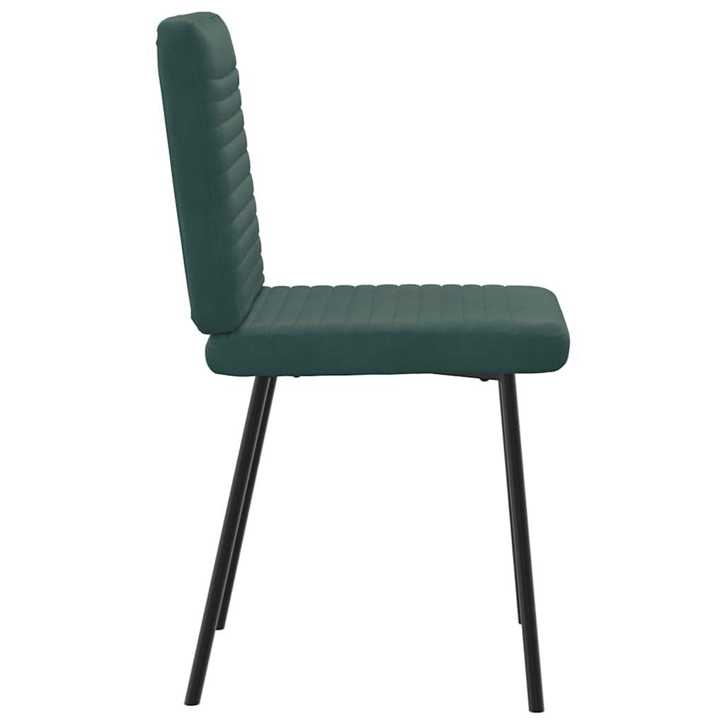 Cadeiras de jantar 6 pcs veludo verde-escuro