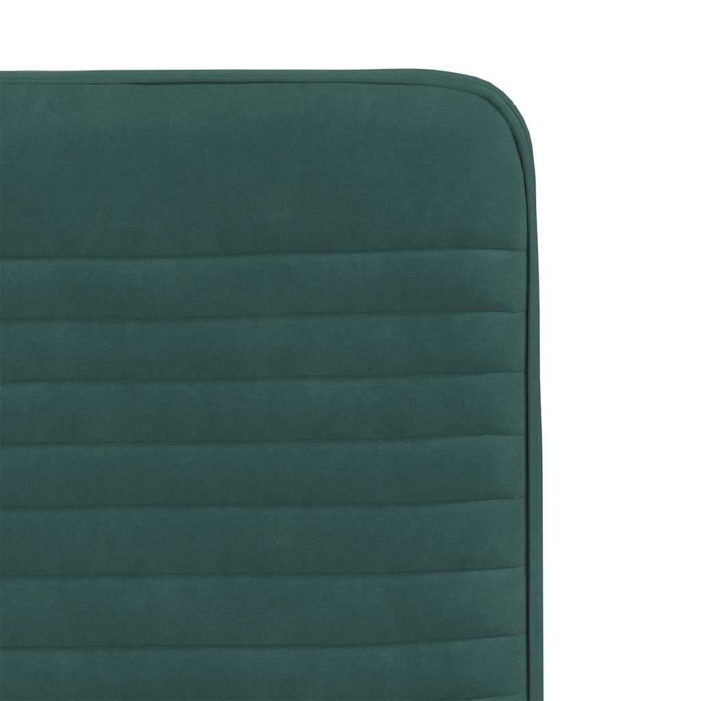 Cadeiras de jantar 6 pcs veludo verde-escuro