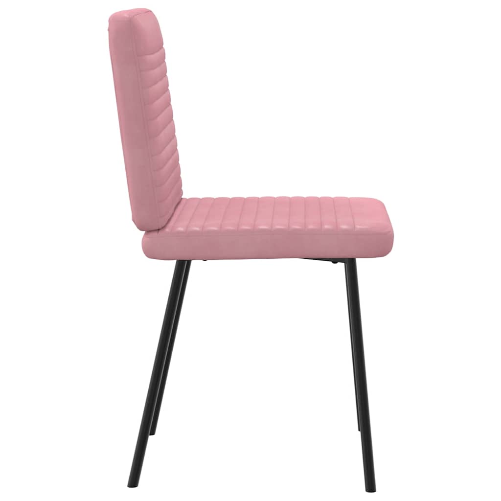Cadeiras de jantar 6 pcs veludo rosa